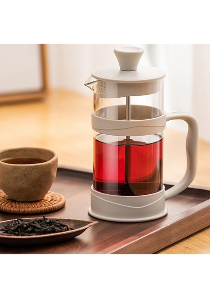 French Press Kahve Makinesi 12 Oz, Beyaz Kahve Presleri Borosilikat Camlı Çay Makineleri Soğuk ve Sıcak Demlenmiş Kahve (Yurt Dışından) indirimleri