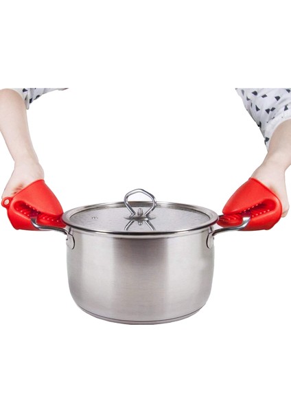 Çift Fırın Eldiveni Silikon Isıya Dayanıklı Pişirme Sıkıştırma Eldiveni Tencere Altlığı Mutfak Pişirme ve Fırınlama Için, Yeşil Mavi Kırmızı (Yurt Dışından) fırsatları