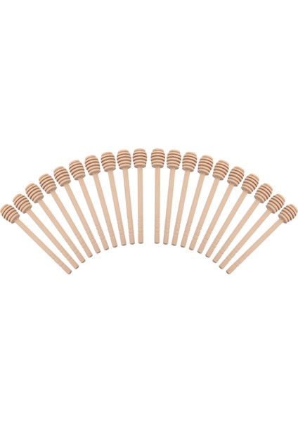 20 Adet 6 Inç Taşınabilir Ahşap Reçel Bal Kepçe Bal Sopa Bal Reçeli Kavanoz Pot Dağıtımı (Stil 2) (Yurt Dışından)