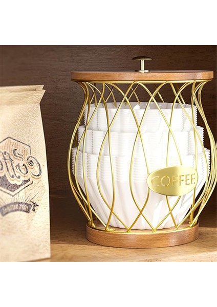 Kahve Pod Tutucu, Tezgah Için Rustik K Kupası Tutucu Düzenleyici, Kahve Aksesuarları Dekor Altın Için Kahve Pod'ları Depolama (Yurt Dışından) modelleri