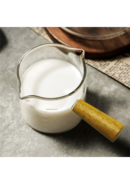 Adet Çift Ağızlı Espresso Shot Dakları Ölçülü Cam Espresso Fincanları Ahşap Saplı Sütlü Kahve Için Pişirme Kabı, 75 ml (Yurt Dışından) modelleri