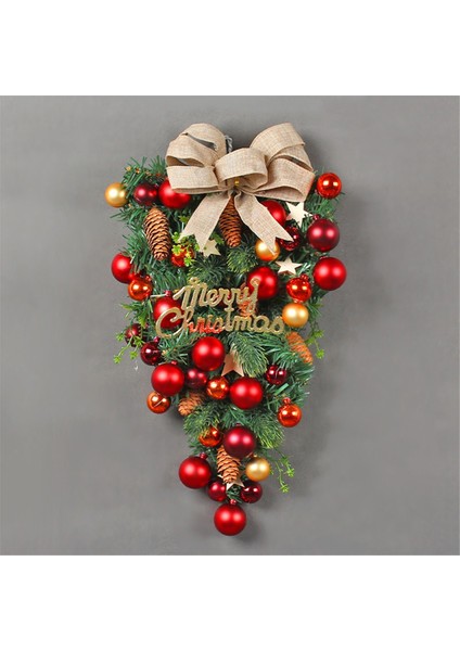 Noel Çelengi Dekoratif Asılı Süs Noel Yapay Çelenk Dekorasyonu Ön Kapı, Duvar, Şömine Için (Yurt Dışından) modelleri