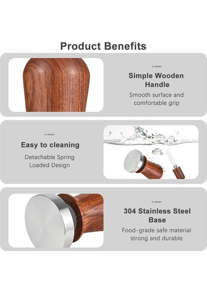 51MM Espresso Sabotaj ve Karıştırıcı Seti, Ahşap Saplı Pres ve Espresso Makinesi Aksesuarları Için Wdt Aracı (Yurt Dışından) fırsatları