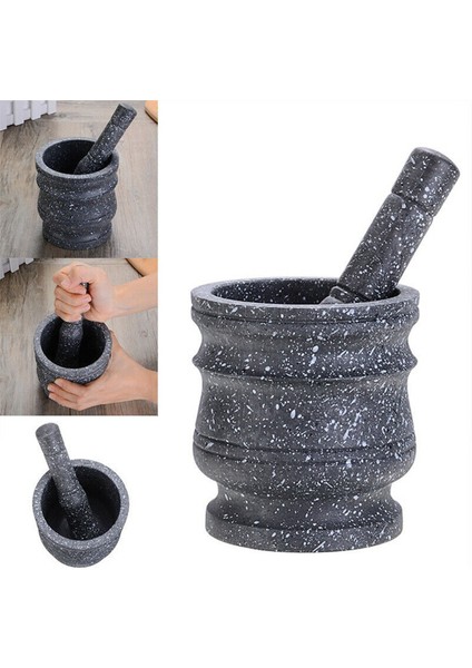 Granit Desen Havaneli Seti Taş Ot Baharat Öğütücü Katı Öğütücü Pişirme Seti (Yurt Dışından) fırsatları