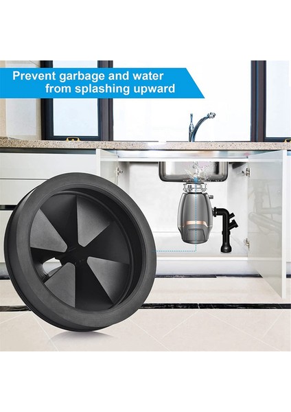 2'li Paket Lavabo Backsplash Çöp Imha Splash Guard Gıda Atık Öğütücü Splash Guard Yaka Yedek Sessiz Kapak (Yurt Dışından) fiyatları