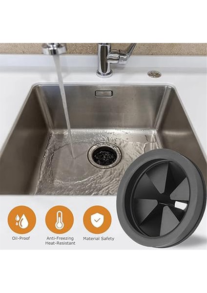 2'li Paket Lavabo Backsplash Çöp Imha Splash Guard Gıda Atık Öğütücü Splash Guard Yaka Yedek Sessiz Kapak (Yurt Dışından) fırsatları