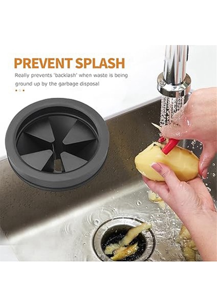 2'li Paket Lavabo Backsplash Çöp Imha Splash Guard Gıda Atık Öğütücü Splash Guard Yaka Yedek Sessiz Kapak (Yurt Dışından) indirimleri
