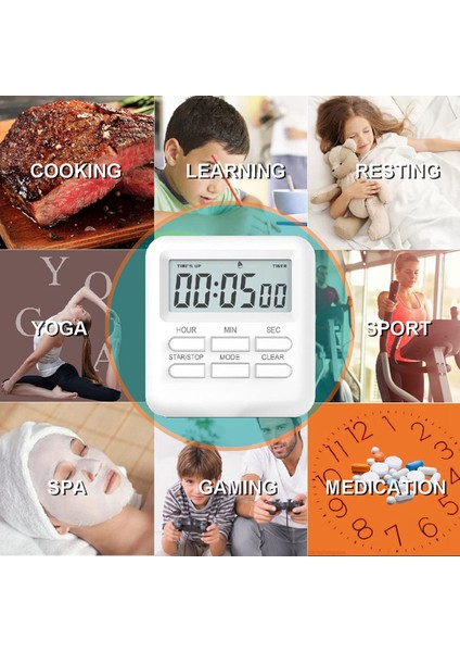 2pac Dijital Zamanlayıcı Manyetik Geri Sayım Zamanlayıcısı Yüksek Alarm Mutfak Zamanlayıcısı LCD Ekran Sınıf Zamanlayıcısı Çalışma Yemek Pişirme, Vb. (Yurt Dışından) fırsatları