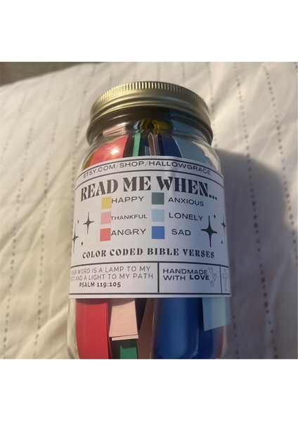 Duygular ve Hisler Için 2 Adet Incil Ayetleri Kavanozu, Kavanozda Incil Ayetleri, Kutsal Kitap Kavanozu, Tanrı'nın Teşviki, Dua Talebi, B (Yurt Dışından) fırsatları