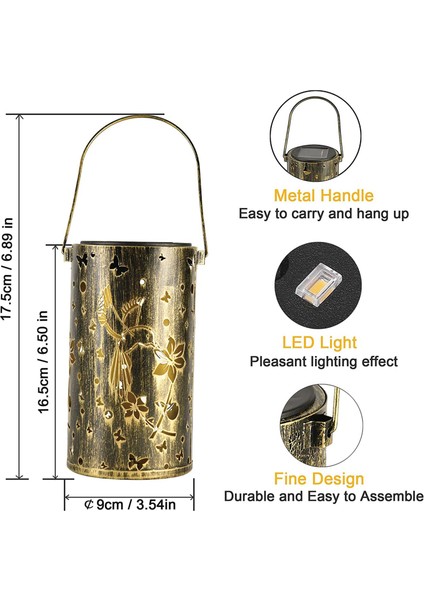 Kuş Kelebek Projeksiyon Lambası Ferforje Hollow Bahçe Avlu Güneş Fener Asılı Lamba Eklenebilir (Yurt Dışından) fiyatları