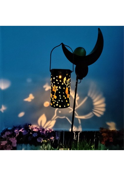 Kuş Kelebek Projeksiyon Lambası Ferforje Hollow Bahçe Avlu Güneş Fener Asılı Lamba Eklenebilir (Yurt Dışından) fırsatları