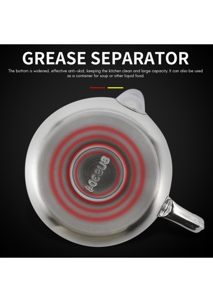 1000ML Çok Fonksiyonlu 304 Paslanmaz Çelik Sos Yağı Çorbası Yağ Ayırıcı Gres Yağlayıcı Filtre Süzgeç Kase Mutfak Pişirme Araçları (Yurt Dışından) indirimleri