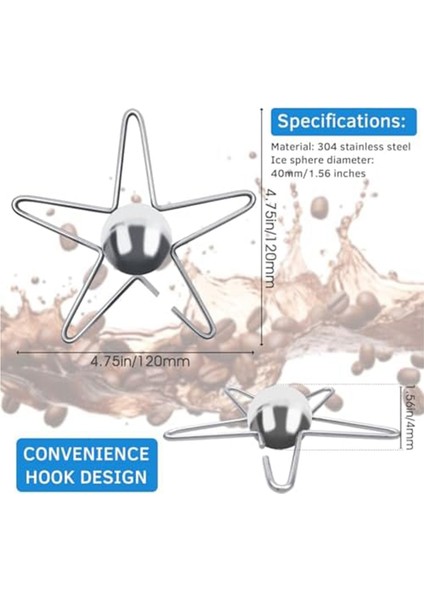 Kahve Aracı Için Yeniden Kullanılabilir Paslanmaz Çelik Buz Topları - Kahvenizin Gerçek Lezzetlerini Ortaya Çıkarın, Ayrıca Ideal - 40 mm Yuvarlak Şekil (Yurt Dışından) fiyatları