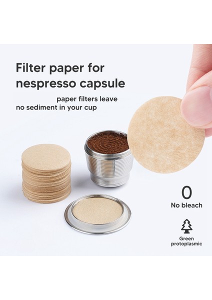 Nespresso Kapsülü Için 100 Adet Tek Kullanımlık Kahve Filtre Kağıdı, Yedek Kahve Filtre Kağıdı Astarı, Yeniden Doldurulabilir Kapsül (Yurt Dışından) fırsatları