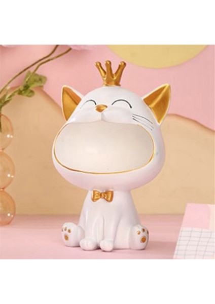 Gülen Kediler Heykeli Anahtar Kasesi Giriş Masası Depolama Kasesi Tepsisi Büyük Ağızlı Kediler Depolama Kutusu Heykel Kediler Düzenleyici-B (Yurt Dışından) fırsatları