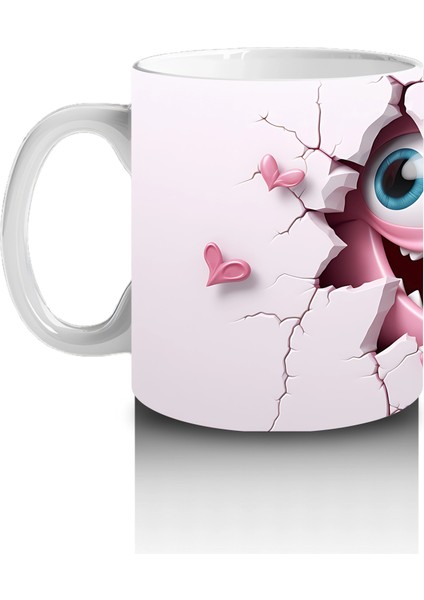 Ağzı Açık Sevimli Yaratık Maskotu – Baskılı Kahve Kupası fiyatları