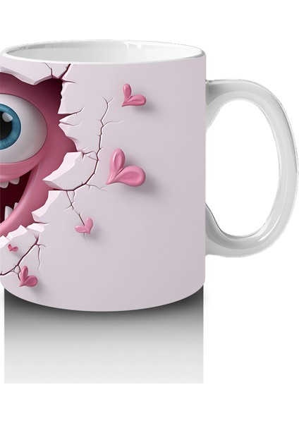 Ağzı Açık Sevimli Yaratık Maskotu – Baskılı Kahve Kupası fırsatları