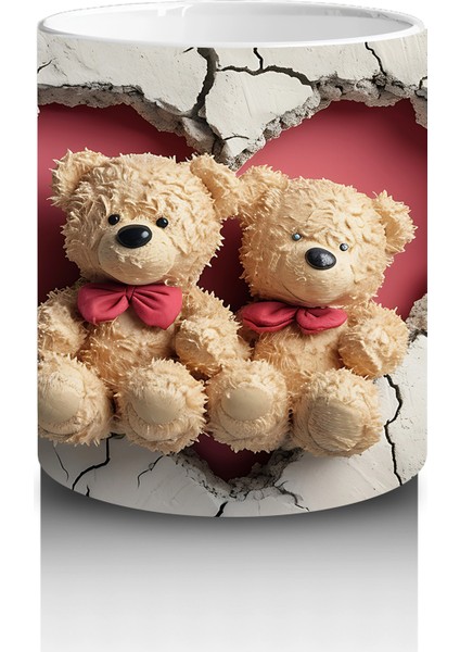 Romantik Ayıcıklar (Ön ve Arka) – Baskılı Kahve Kupası modelleri