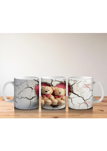 Romantik Ayıcıklar (Ön ve Arka) – Baskılı Kahve Kupası indirimleri