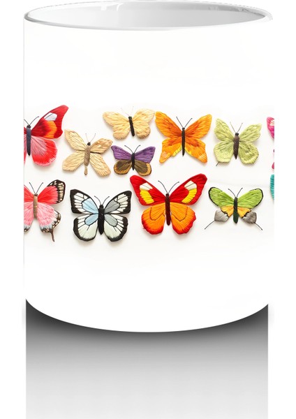 Çatlak Duvar Arasından Bakan Beyaz Kartal - Baskılı Kahve Kupası modelleri