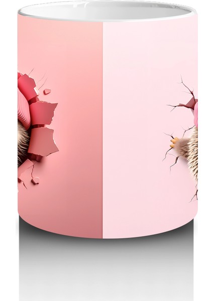 Kırmızı Kurdeleli Sevimli Kız Maskotu – Baskılı Kahve Kupası modelleri