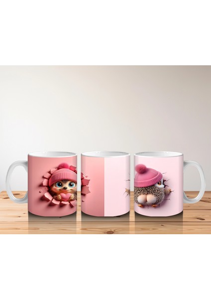 Kırmızı Kurdeleli Sevimli Kız Maskotu – Baskılı Kahve Kupası indirimleri