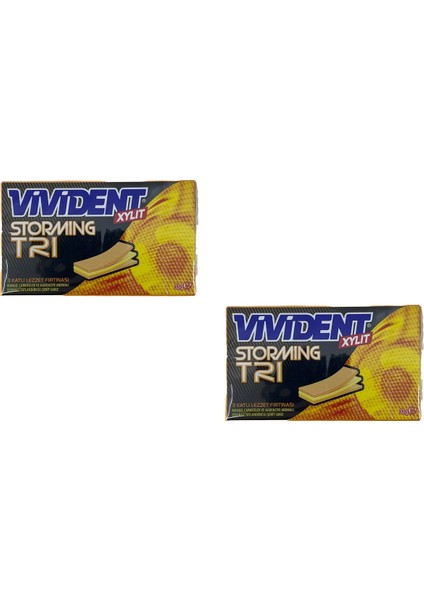 Storming Xylt Trı - Mango, Çarkıfelek ve Narenciye Aromalı Şekersiz Tatlandırıcılı Şerit Sakız (2 Adet)