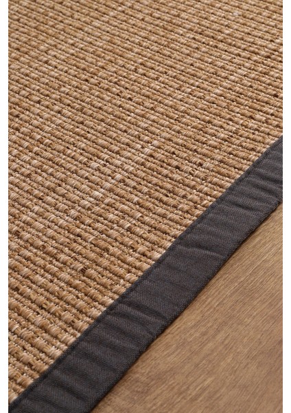0465-ANTRASIT Kumaş Bordür Sisal Halı Kilim Hav Toz Vermez Kolay Temizlenen Hasır Kilim indirimleri