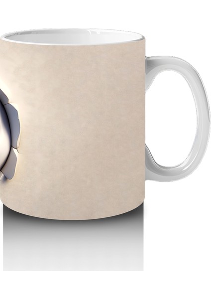 Geniş Gözlü Komik Yüz Maskotu – Baskılı Kahve Kupası fırsatları