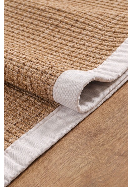 0465-KREM Kumaş Bordür Sisal Halı Kilim Hav Toz Vermez Kolay Temizlenen Hasır Kilim modelleri