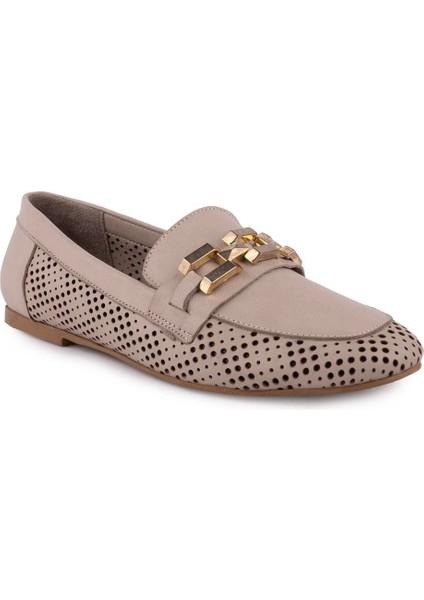 Hakiki Deri Lazer Desenli Tokalı Günlük Ayakkabı Gri 8037 modelleri