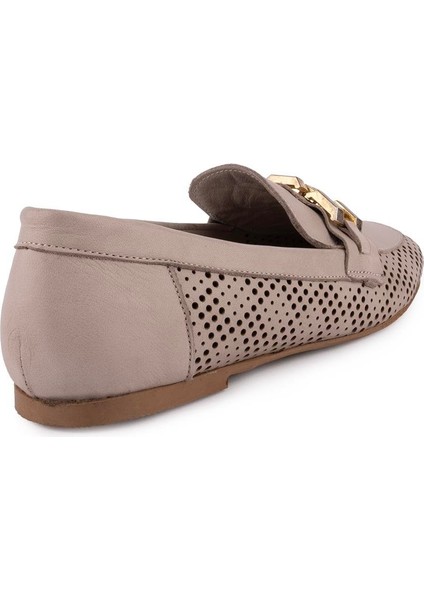 Hakiki Deri Lazer Desenli Tokalı Günlük Ayakkabı Gri 8037 fırsatları