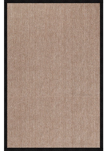 0408-SIYAH Kumaş Bordür Sisal Halı Kilim Hav Toz Vermez Kolay Temizlenen Hasır Kilim
