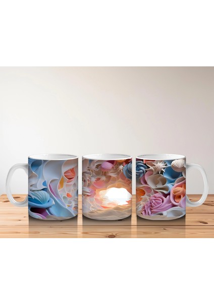 Renkli Çeşitli Kelebeklerden Oluşan Koleksiyon Deseni - Baskılı Kahve Kupası indirimleri