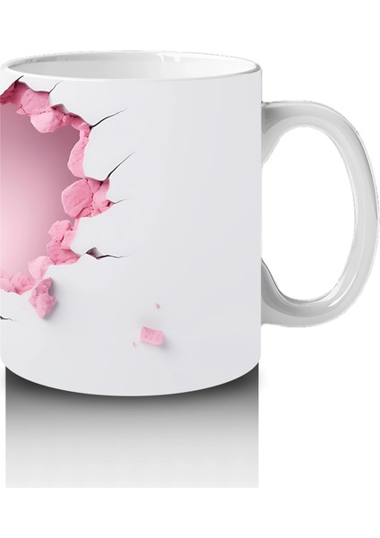 Pembe Kalplerle Çevrili Schnauzer Cinsi Sevimli Köpek - Baskılı Kahve Kupası fırsatları