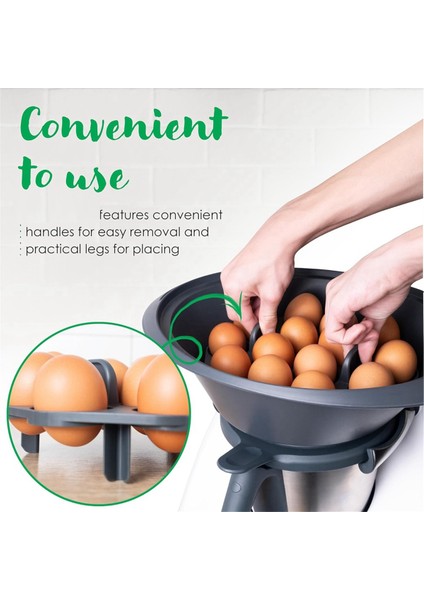 Thermomix Tm5 Tm6 TM31 Tencere Yumurta Tutucu Pişirme Sepeti Kazan Rafı Pişirici Buharda Pişmiş Yumurta Rafı Için 14 Delikli Yumurta Haşlama Makinesi (Yurt Dışından) fırsatları