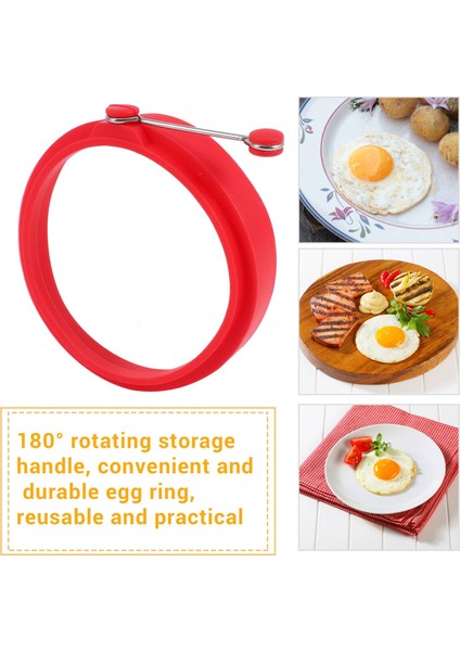 Yumurta Halkası Silikon Yumurta Gözleme Kalıbı Pratik Yumurta Halkası Mutfak Gereçleri Pişirmek Için, 4 Parça (Yurt Dışından) fırsatları
