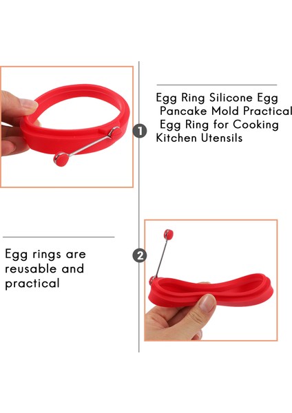 Yumurta Halkası Silikon Yumurta Gözleme Kalıbı Pratik Yumurta Halkası Mutfak Gereçleri Pişirmek Için, 4 Parça (Yurt Dışından) indirimleri