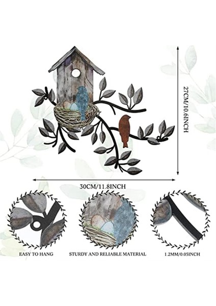 Kuş Duvar Dekoru Metal Kuş Dekoru Duvar Dış Mekan Kuş Duvar Sanatı Asılı Metal Ağaç Kuş Evi ile Oturma Odası Için (Yurt Dışından) fiyatları