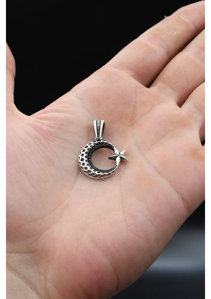 Kolye Ucu 925 Ayar Gümüş Ay Yıldızlı (Ayyıldızlı) 902047 modelleri