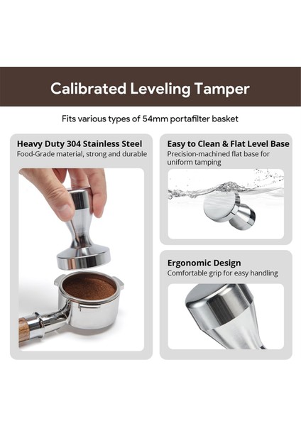 54MM Espresso Kahve Aksesuarları Seti Breville 8 Serisi Için Espresso Tamper Seti: Aksesuarlarla 54MM Kahve Tamper Seti (Yurt Dışından) fiyatları