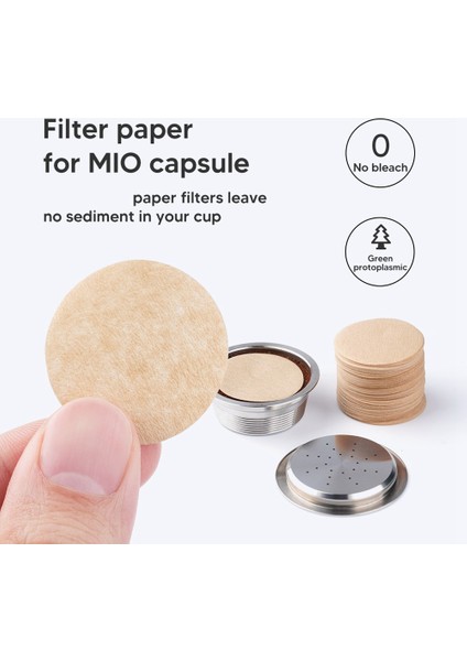 Mıo Kapsül Için 100 Adet Tek Kullanımlık Kahve Filtre Kağıdı, Yedek Kahve Filtre Kağıdı Astarı, Yeniden Doldurulabilir Kapsül (Yurt Dışından) fırsatları