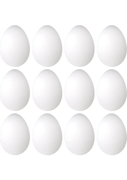12 Paket 3 Inç Paskalya Köpük Yumurta Beyaz Strafor Yumurta Zanaat Yumurta Köpüğü Doğal Polistiren Yumurta Köpüğü El Yapımı Yumurta Topu (Yurt Dışından)