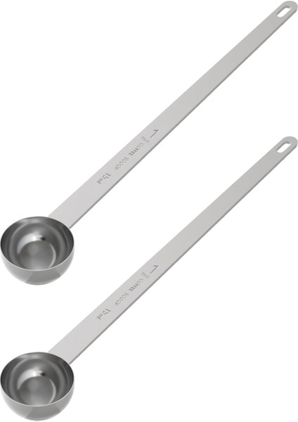 2 Adet 2 Yemek Kaşığı Kahve Kepçesi, 9.5 Inç Uzun Saplı Ölçüm Kaşığı, Iki Yemek Kaşığı (15 Ml) Kahve Kepçesi, Paslanmaz Çelik Kepçe (Yurt Dışından)