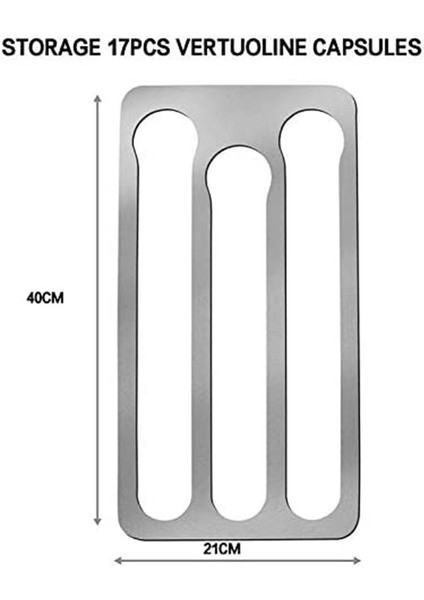 Nespresso Vertuo Kapsülleri Için Kahve Kapsülü Tutucu, Kahve Kapsülleri Için Duvara Monte Depolama Rafı, Kapasite: 17, Siyah (Yurt Dışından) fiyatları