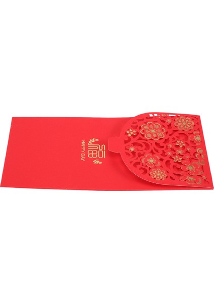 10 Adet Çin Yeni Yılı Kırmızı Zarflar Şanslı Para Zarfları Bahar Şenliği Yeni Yıl Düğün Için Kırmızı Paket (7x3.4 Inç) (Yurt Dışından)