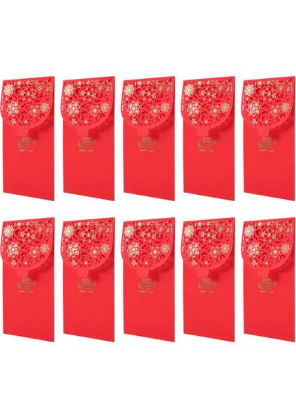 10 Adet Çin Yeni Yılı Kırmızı Zarflar Şanslı Para Zarfları Bahar Şenliği Yeni Yıl Düğün Için Kırmızı Paket (7x3.4 Inç) (Yurt Dışından) modelleri