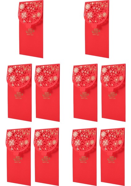 10 Adet Çin Yeni Yılı Kırmızı Zarflar Şanslı Para Zarfları Bahar Şenliği Yeni Yıl Düğün Için Kırmızı Paket (7x3.4 Inç) (Yurt Dışından) indirimleri