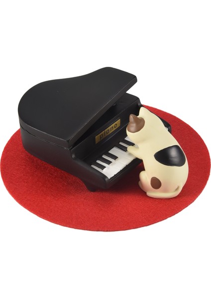 Sevimli Piyano Kedileri Figürleri - Yatak Odası Veya Bahçede Masa Dekoru Için Minik Kedi Heykeli - Sevimli Kedilerin Küçük Heykeli (Yurt Dışından)