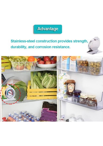 Parça Buzdolabı Termometresi, Dondurucu Buzdolabı Soğutucu Için Kırmızı Göstergeli Termometre, Askılı Kanca ve Stand (Yurt Dışından) modelleri